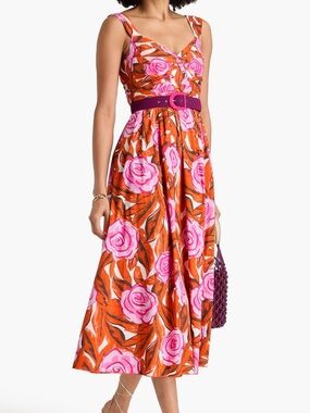 NWT Diane Von Furstenberg Elisa Floral Midi Dress